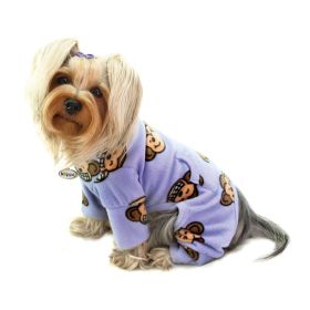 Silly Monkey Fleece Turtleneck Pajamas (Color: Lime, size: XL)
