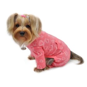 Blush of Love Fleece Turtleneck Pajamas (Color: Blue, size: XL)