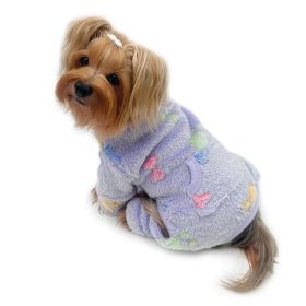 Ultra Plush Colorful Bones/Paws Turtleneck Pajamas (Color: Green, size: XL)