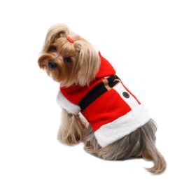 Santa Hooded Sweater with Soft Fur Trims (Color: Blue, size: XL)
