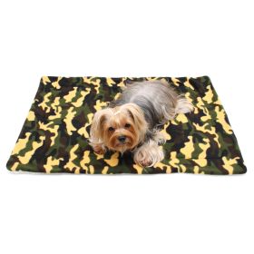 Camouflage Fleece/Plush Blanket (Color: Blue, size: One Size)
