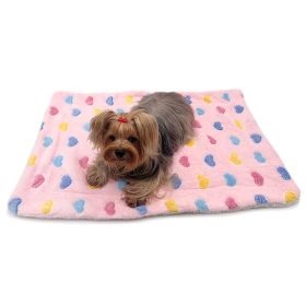 Ultra Plush Colorful Hearts Blanket (Color: purple, size: 50" x 30")