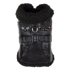 Top Dog Flight Harness Coat by Doggie Design (Color: Black, size: X-Large)